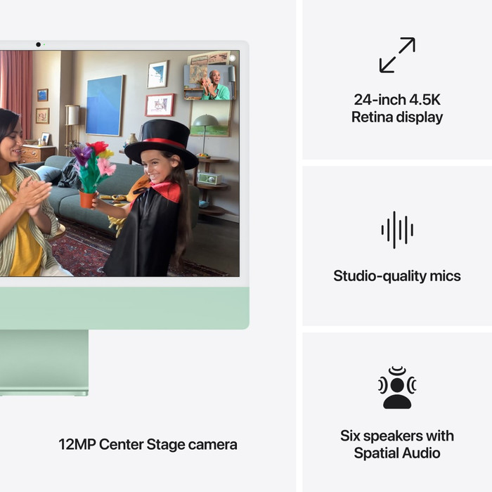 Apple iMac 24 inch M4 (10 core CPU/10 core GPU) 24GB/512GB Groen QWERTY visual leverancier