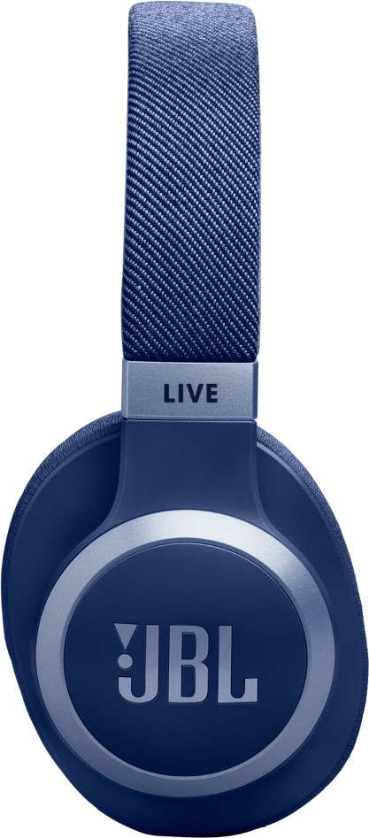 JBL Live 770NC Blauw + BlueBuilt Quick Charge Oplader met Us linkerkant