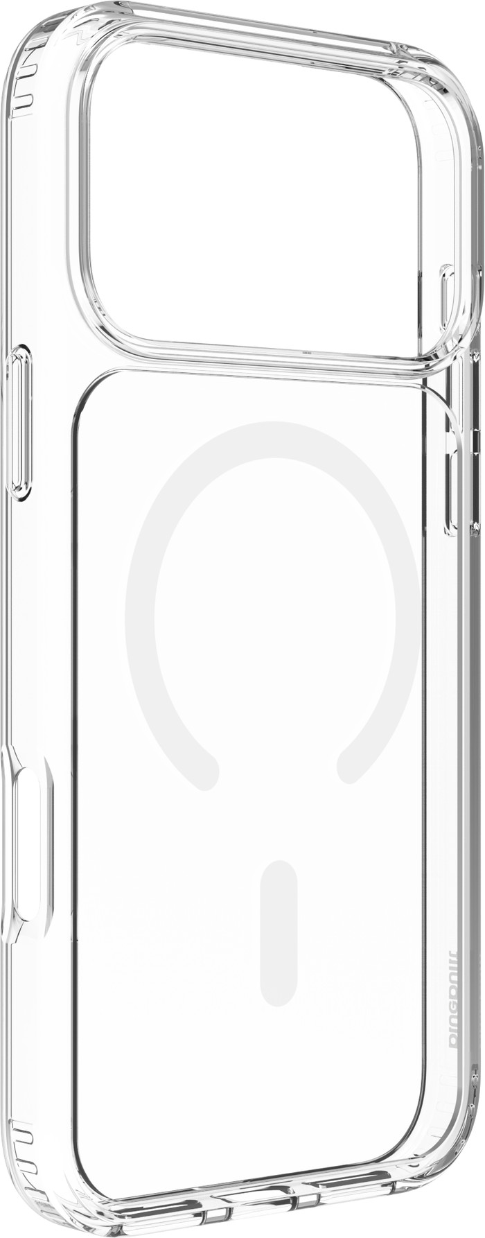 BlueBuilt Protective Back Cover with MagSafe iPhone 17 Pro Max Transparent + BlueBuilt iPhone 17 Pro Max Screen Protector Glass left side