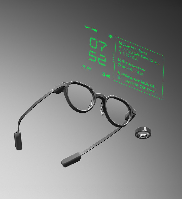 EvenRealities Even G2A Smart Glasses Bruin product in gebruik