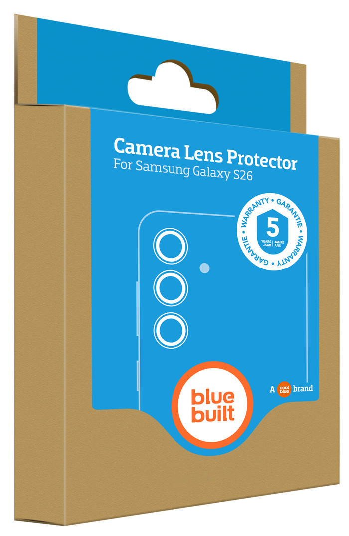 BlueBuilt Samsung Galaxy S26 Camera Lens Protector Aluminum packaging