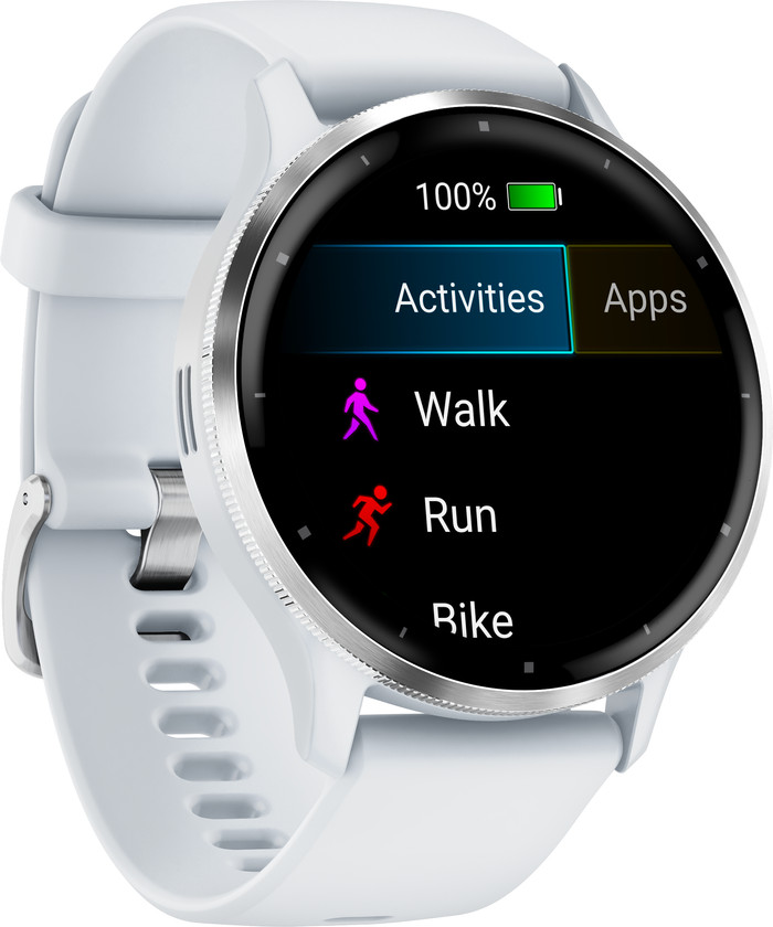 Garmin Venu 3 Zilver/Wit linkerkant