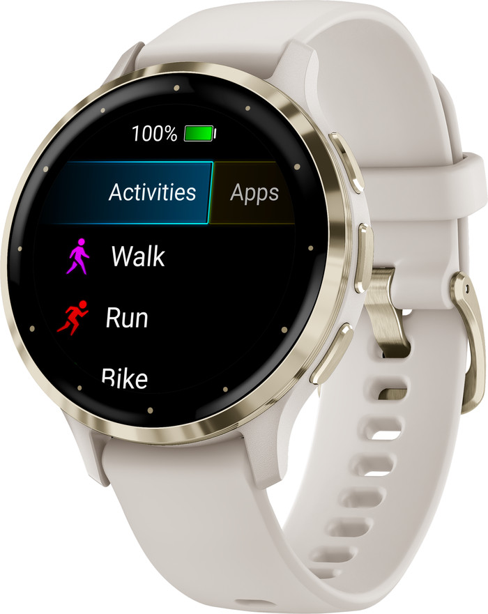 Garmin Venu 3S Goud/Wit rechterkant