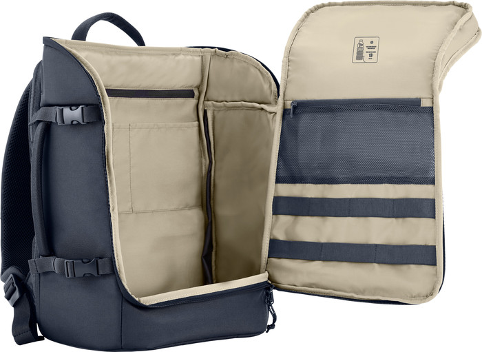 HP Travel 25L 15,6 inch Laptop Rugzak - Blauw voorkant