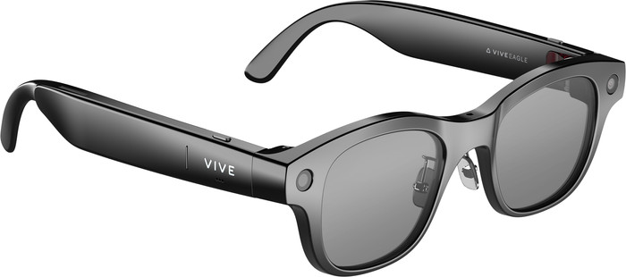 HTC VIVE Eagle AI Bril Zonnebril Rechthoekig Zwart linkerkant