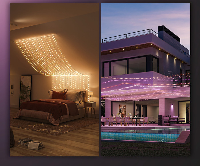 Philips Hue Festavia Lichtsnoer - 40 meter - 500 LEDs + Philips Hue Dimmer visual leverancier