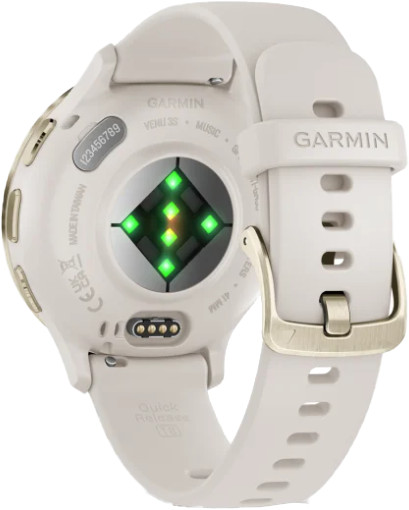 Garmin Venu 3S Goud/Wit achterkant