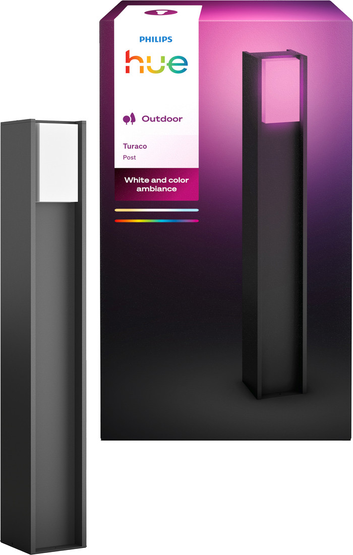 Philips Hue Turaco Hoge Sokkellamp Antraciet Buiten verpakking