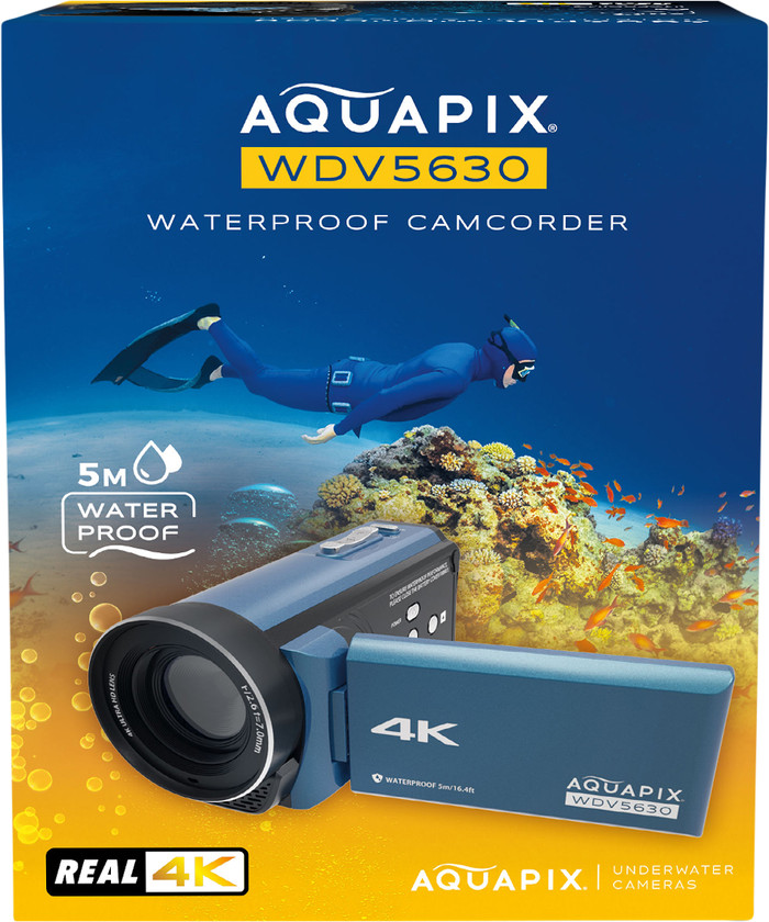Aquapix WDV5630 Underwater Camcorder Blue packaging