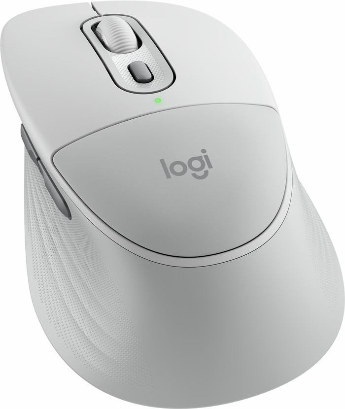 Logitech Signature Comfort Plus M850 L Draadloze Muis Off-White achterkant