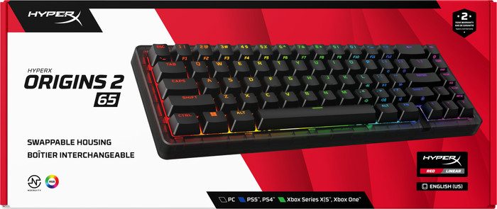 HyperX Origins 2 65% Gaming Toetsenbord Qwerty verpakking