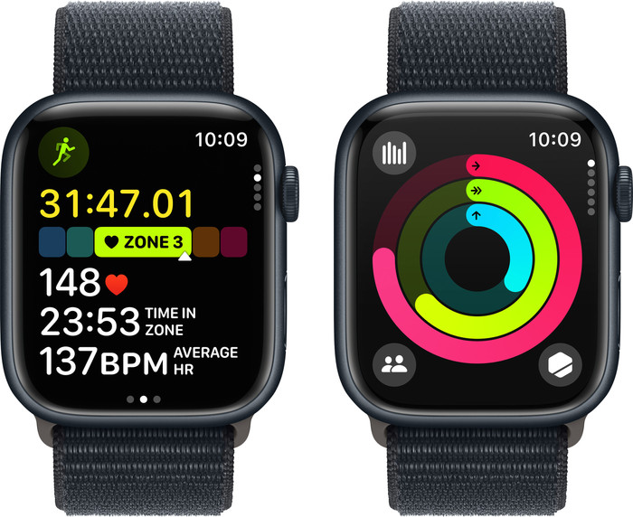 Apple Watch Series 9 4G 45mm Midnight Aluminium Sport Loop null