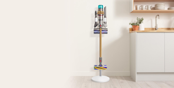 Dyson Floor Dok Multi V11 en V15 product in gebruik