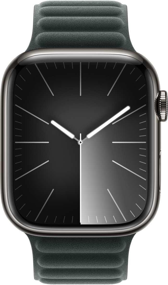 Apple Watch 40/41/42 mm Magnetic Link Horlogeband Evergreen S/M product in gebruik