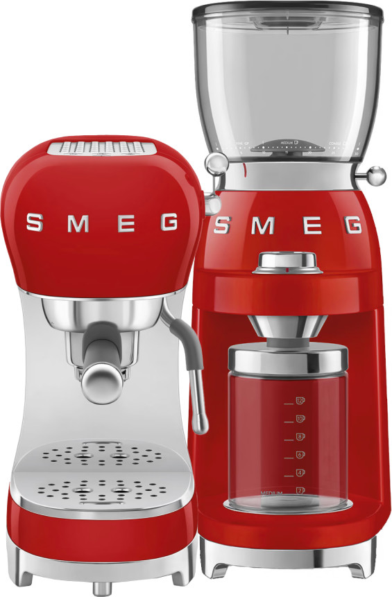 SMEG ECF02RDEU Rood + koffiemolen Main Image