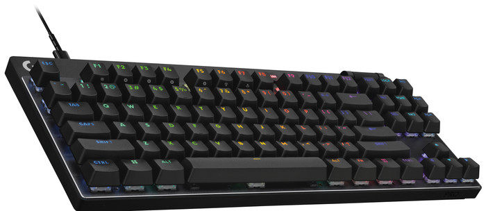 Logitech G Pro X TKL Rapid Gaming Keyboard Black QWERTY left side