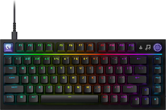Logitech G316 X 75 Gaming Toetsenbord Zwart Qwerty bovenkant