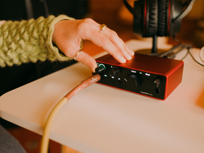 Focusrite Scarlett4-Solo product in use