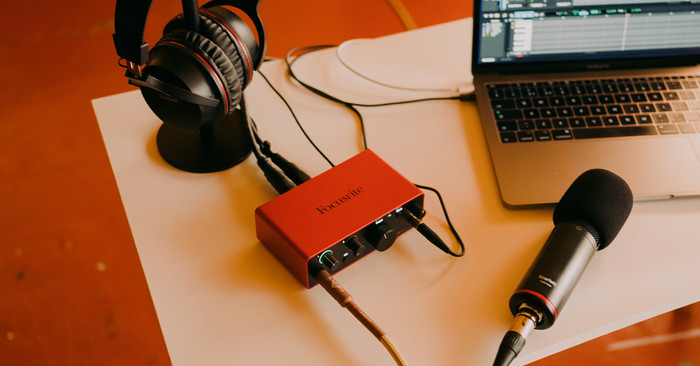 Focusrite Scarlett4-Solo-Studio product in gebruik