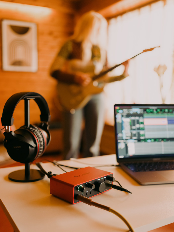 Focusrite Scarlett4-Solo-Studio product in gebruik