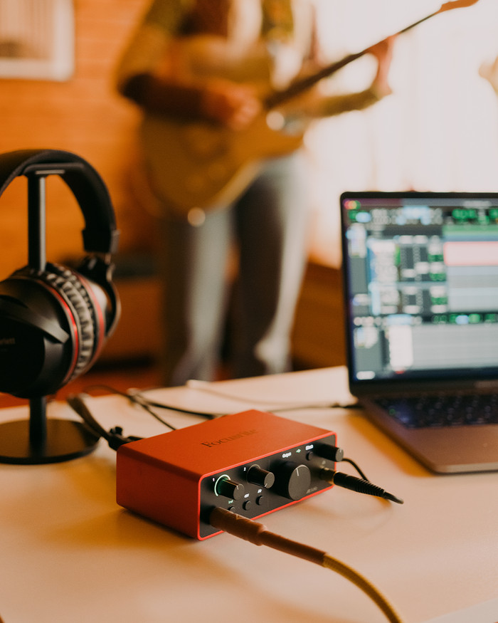 Focusrite Scarlett4-Studio product in gebruik