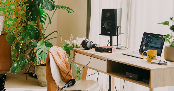Focusrite Scarlett4-Studio product in gebruik