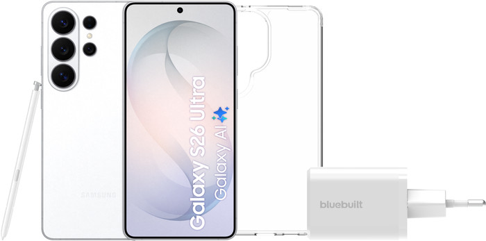 Samsung Galaxy S26 Ultra 256GB White 5G + Basic Accessory Pack Main Image