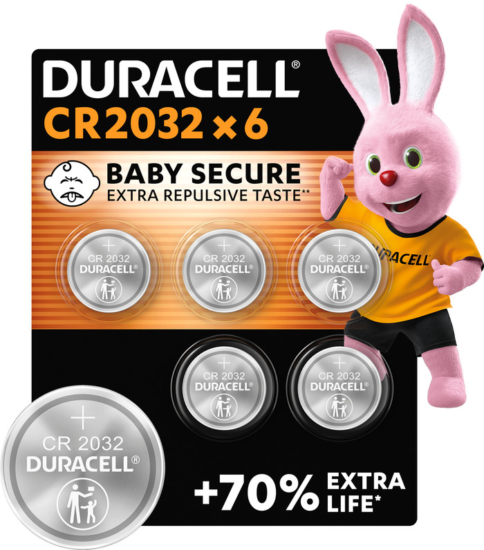 Duracell Specialty CR2032 lithium knoopcelbatterijen 3V 6 stuks Main Image