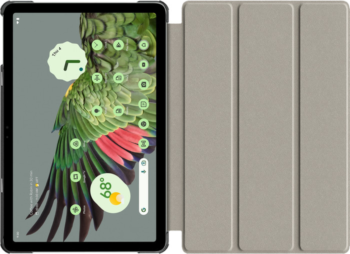 Just in Case Smart Tri-Fold Google Pixel Tablet Book Case Zwart voorkant