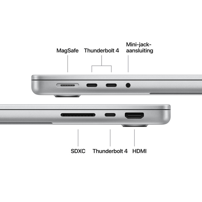 Apple MacBook Pro 14 inch M6 32GB / 1TB Zilver QWERTY visual leverancier