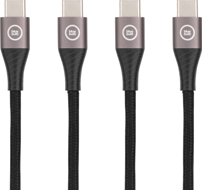 BlueBuilt Usb C naar Usb C Kabel 1,5m Nylon Zwart Duo Pack Main Image