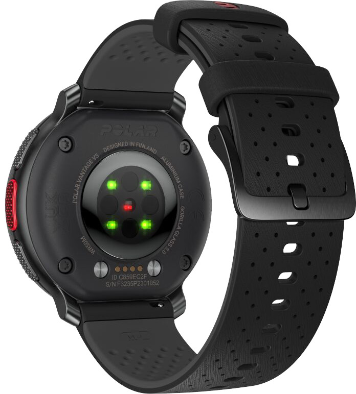 Polar Vantage V3 Black + H10 Heart Rate Monitor Chest Strap back