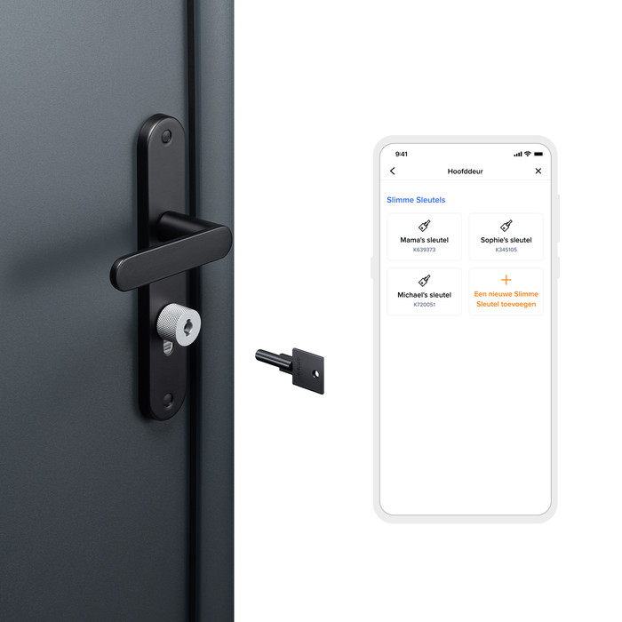 Netatmo Slim Deurslot + 50 mm extensiekit + 3 sleutels null