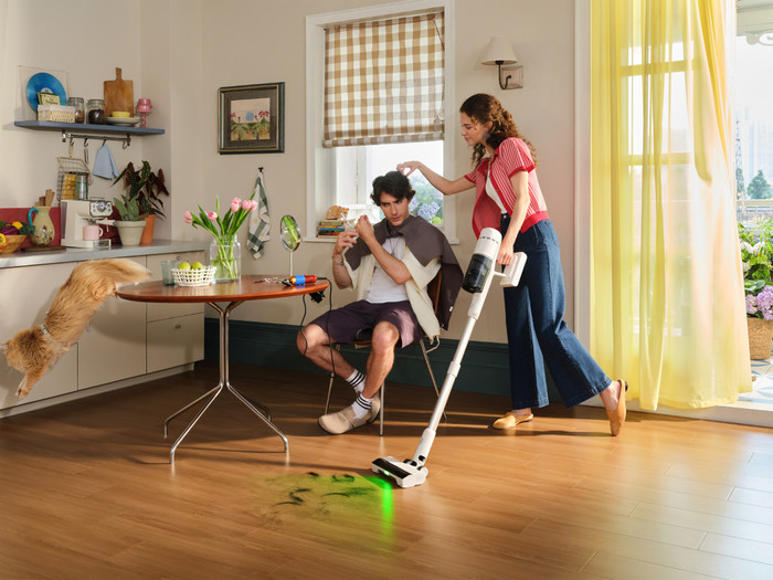 Roborock H60 Hub product in gebruik