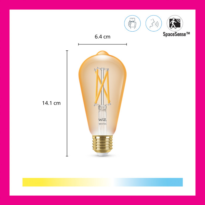 WiZ Smart Filament lamp Edison 4-pack - Warm tot Koelwit Licht - E27 null