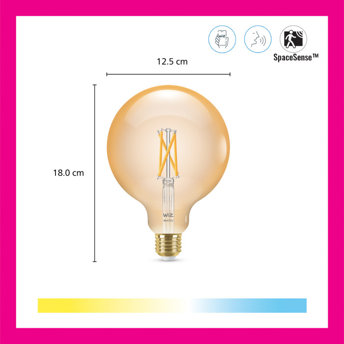 WiZ Smart Filament Light Globe XL - Warm to Cool White Light - E27 null