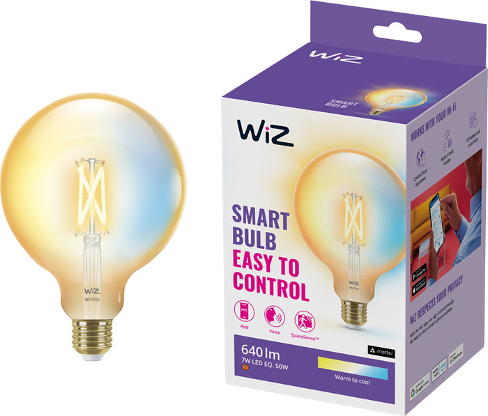WiZ Smart Filament Light Globe XL - Warm to Cool White Light - E27 Main Image
