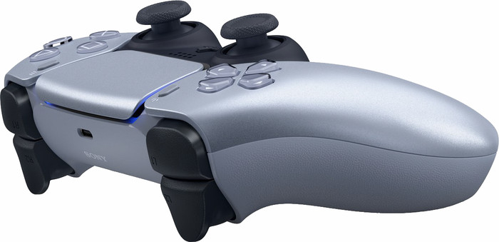 Sony Playstation 5 DualSense Draadloze Controller SterlingSilver + BlueBuilt oplaadstation null
