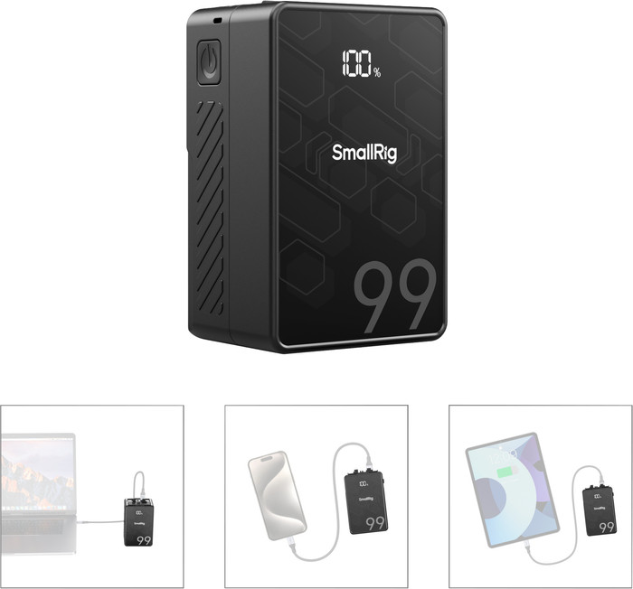 Smallrig V-Mount Battery Mini VB99 SE product in gebruik