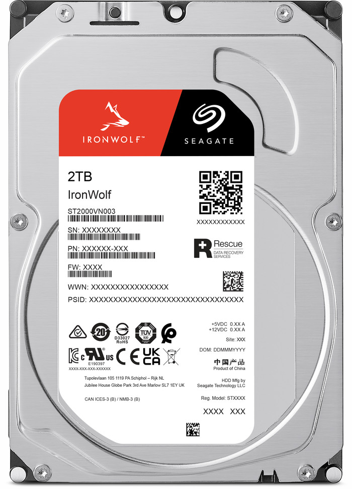 Seagate IronWolf 2TB achterkant