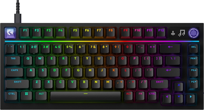 Logitech G316 X 75 Gaming Toetsenbord Zwart Qwerty bovenkant