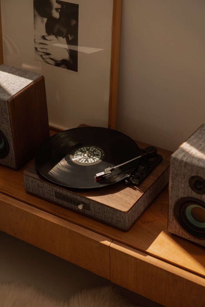 Crosley Aria Grey product in use
