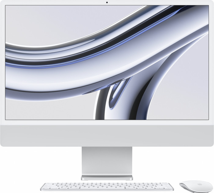 Apple iMac 24" (2023) M3 (8 core CPU/8 core GPU) 8GB/512GB Zilver QWERTY Main Image