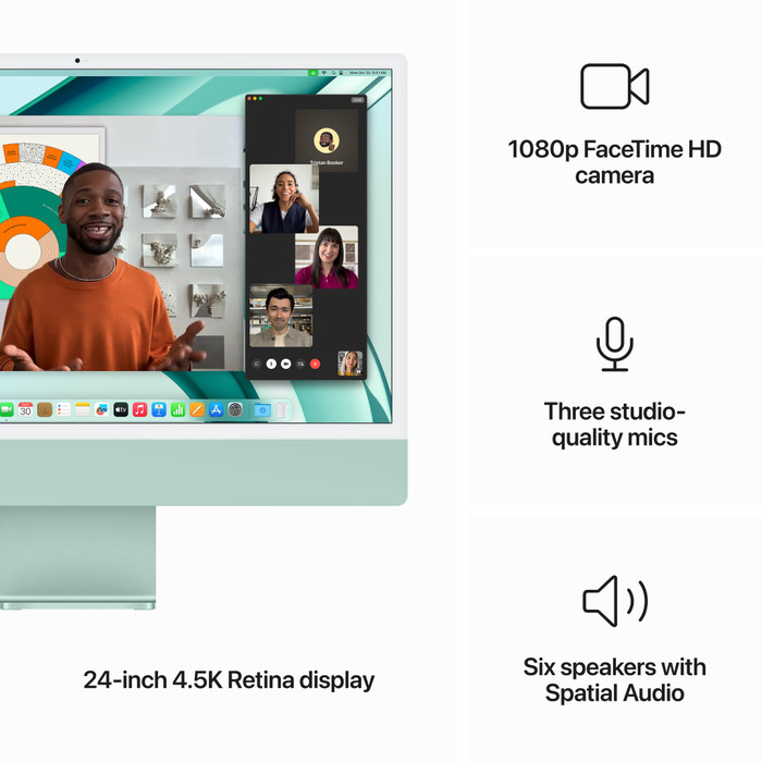 Apple iMac 24 inches (2023) M3 (8-core CPU/10-core GPU 8GB/512GB Green AZERTY visual supplier