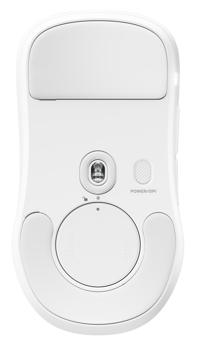 SteelSeries Sensei Pro WL Mini Draadloze Gaming Muis Wit onderkant