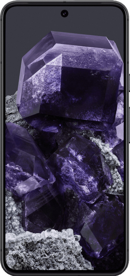 Google Pixel 8 128GB Black 5G + BlueBuilt Back Cover Black front