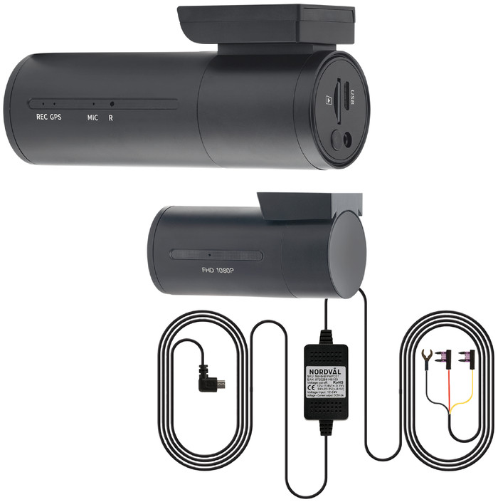 Nordväl DC102-4K Dash Cam 64GB + PMPC02 Parking Mode Cable Set null