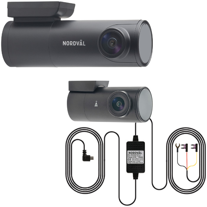 Nordväl DC102-4K Dash Cam 64GB + PMPC02 Parking Mode Cable Set null