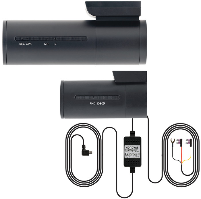Nordväl DC102-4K Dash Cam 64GB + PMPC02 Parking Mode Cable Set null
