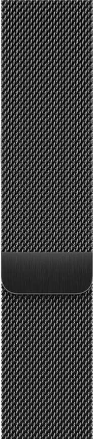 BlueBuilt Milanees Bandje Zwart voor Apple Watch 40/41/42 mm achterkant